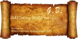 Gönczy Diána névjegykártya